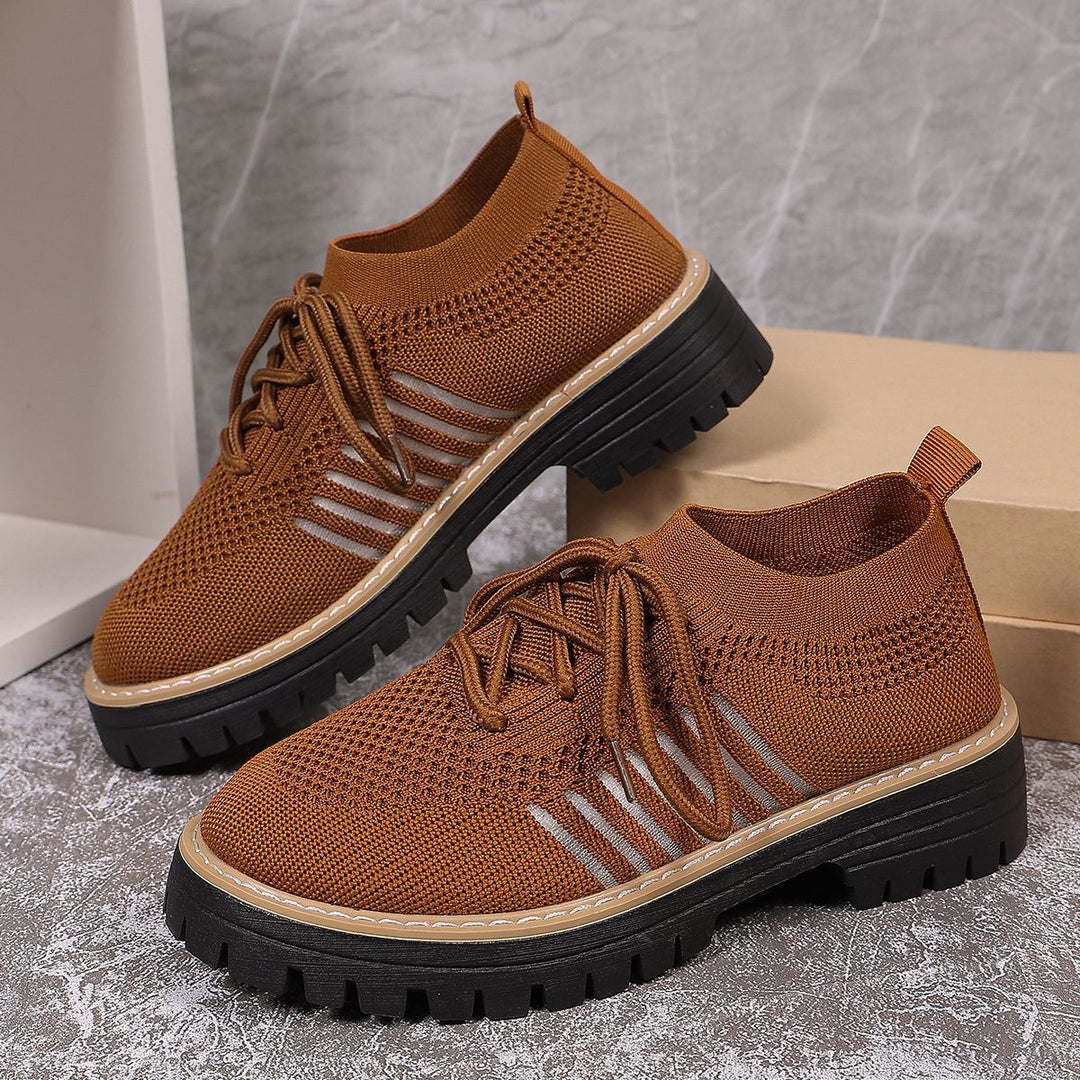 Damen Sportliche Sneakers mit atmungsaktivem Strickoberteil und rutschfester Sohle EB