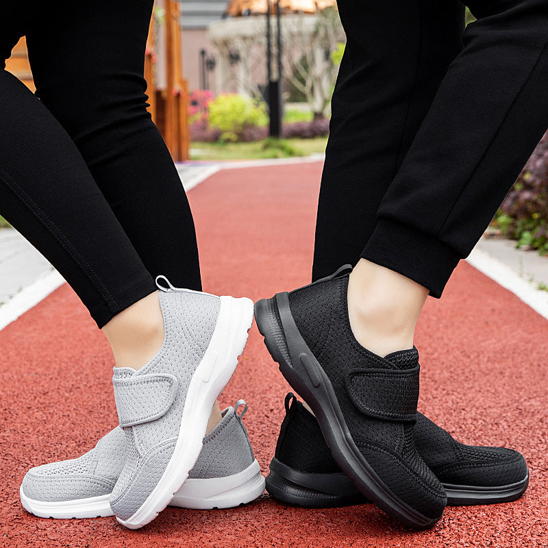 Damen Bequeme und atmungsaktive Fitness-Sneaker mit elastischem Riemen EB