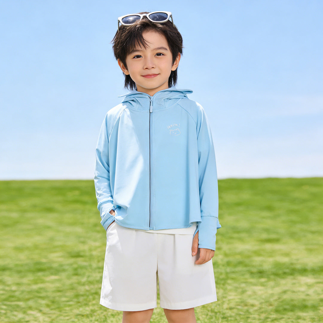 Mädchen multifunktionale Sonnenjacke mit Kapuze EB