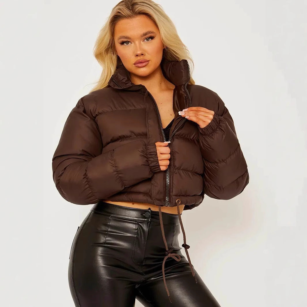 Damen stylische, kurz geschnittene Steppjacke EB