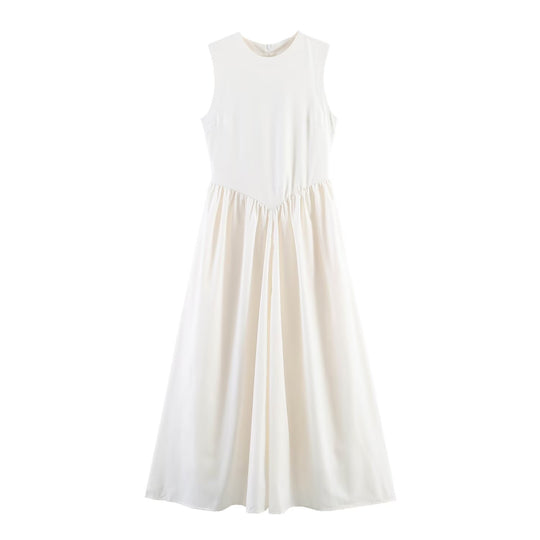 Damen Midi-Kleid mit elegantem Schnitt und fließendem Rock EB