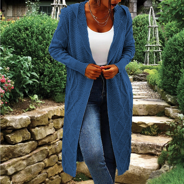 Damen Strickjacke mit offenen Kanten und lässigem Schnitt EB