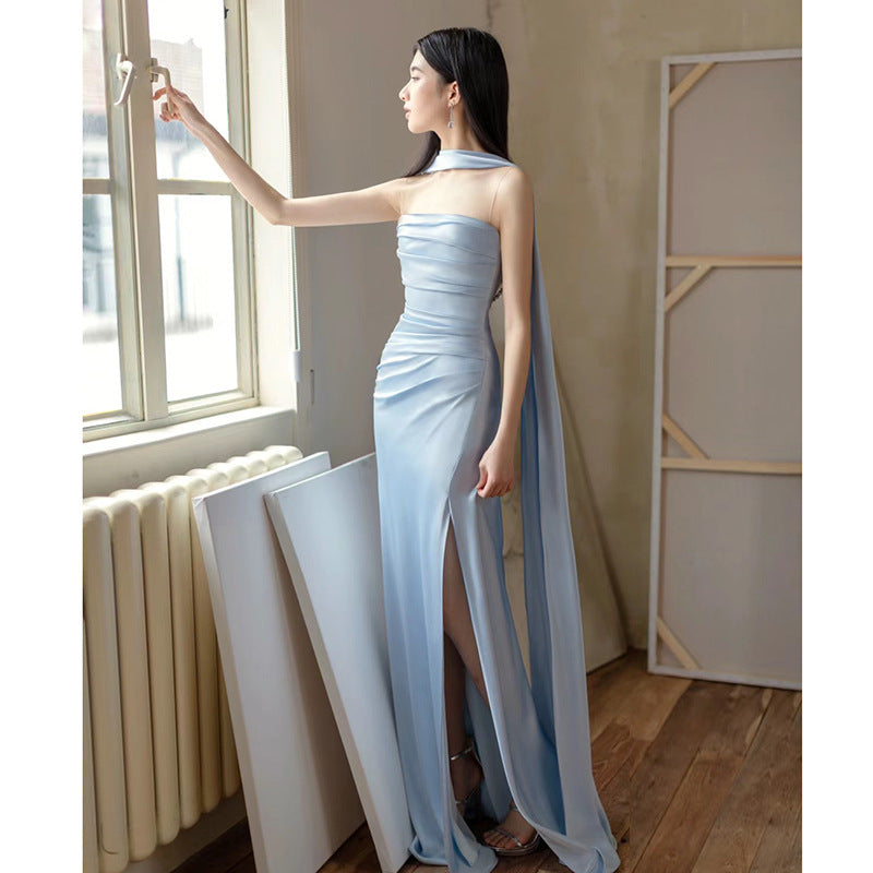 EB | Damen Strapless Maxi Abendkleid figurbetont & elegant