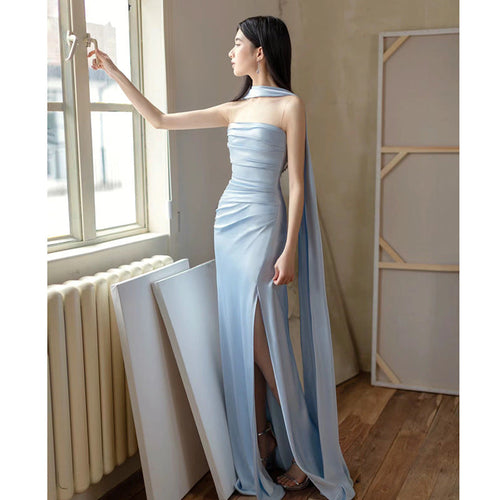 EB | Damen Strapless Maxi Abendkleid figurbetont & elegant