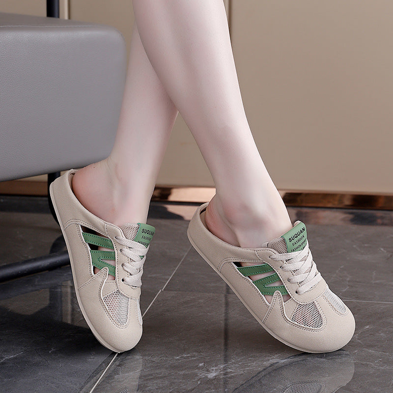 Damen Sneaker mit offenem Fersenbereich und atmungsaktiver Mesh-Oberfläche EB