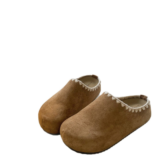 Damen Komfortable Filzclogs mit elegantem Riemen und weichem Innenfutter EB