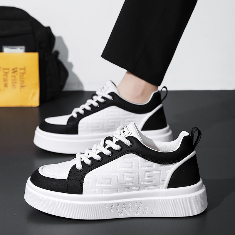 Damen Trendige Plattform Sneakers mit minimalistischer Oberflächenstruktur EB