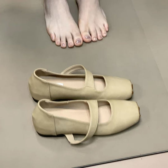 Damen elegante Ballerinas mit verstellbarem Riemen EB
