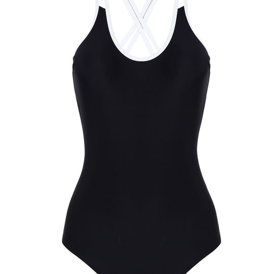 Damen Einteiliger Badeanzug mit trendigem Kreuzträger-Design EB