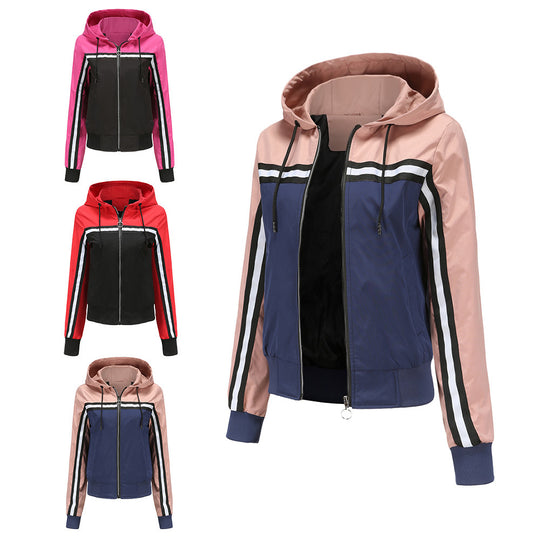 Damen sportliche Jacke mit modernen Streifenelementen EB