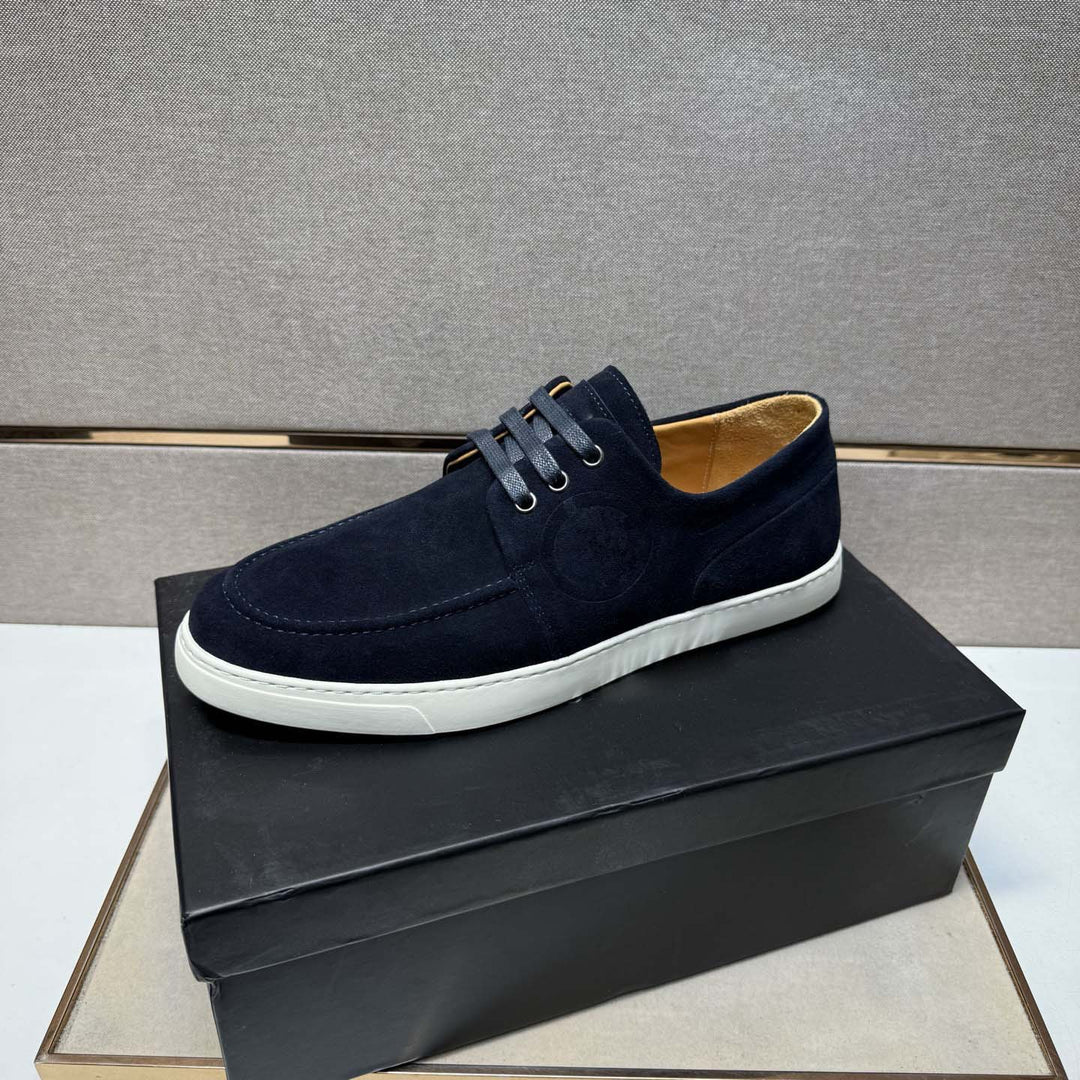 Damen Mokassin Sneakers aus weichem Wildleder mit rutschfester Sohle EB