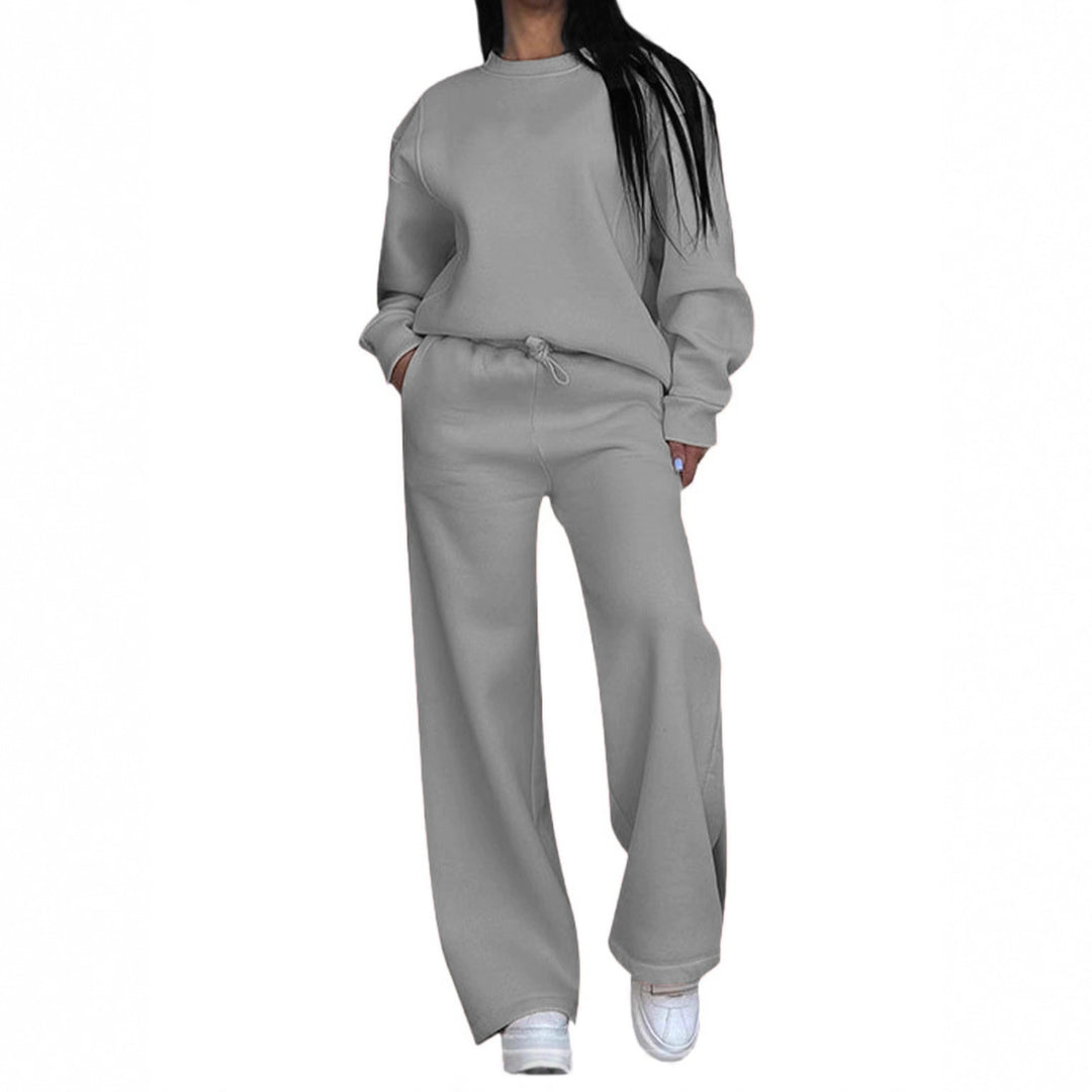 Damen nan lässiges Oversize Sweatshirt und weite Jogginghose Set EB