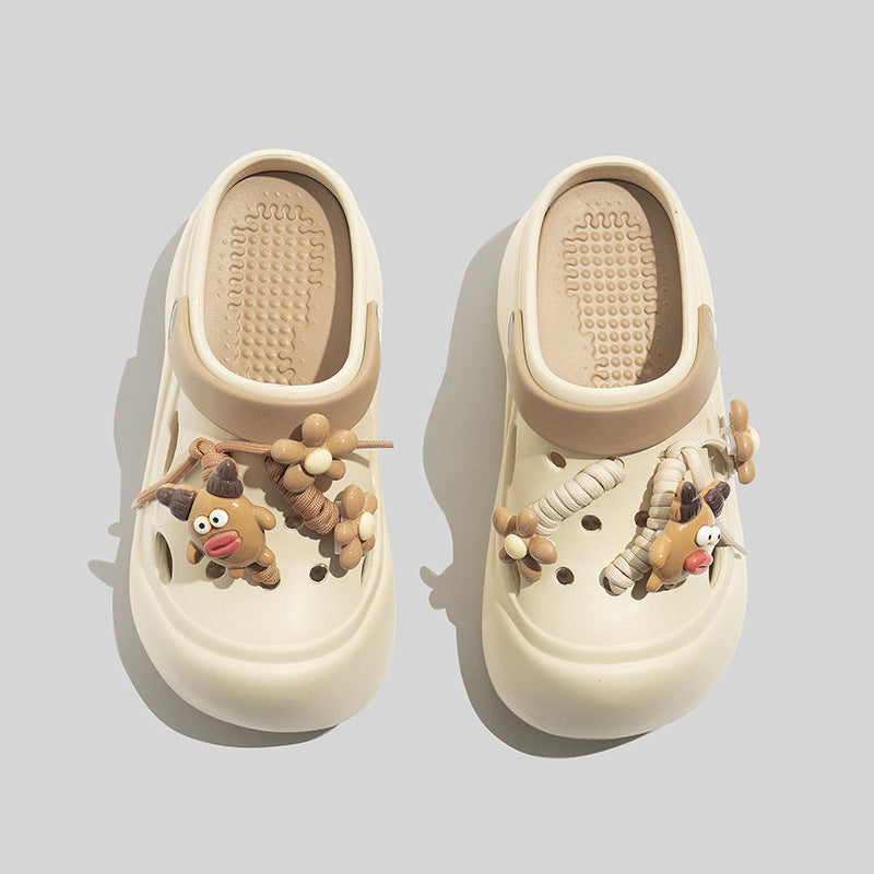 Damen Modische Clogs mit floralen Akzenten und eleganten Details EB
