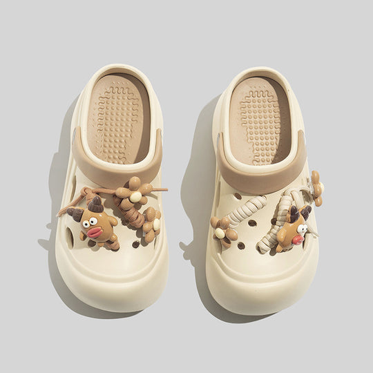 Damen Modische Clogs mit floralen Akzenten und eleganten Details EB