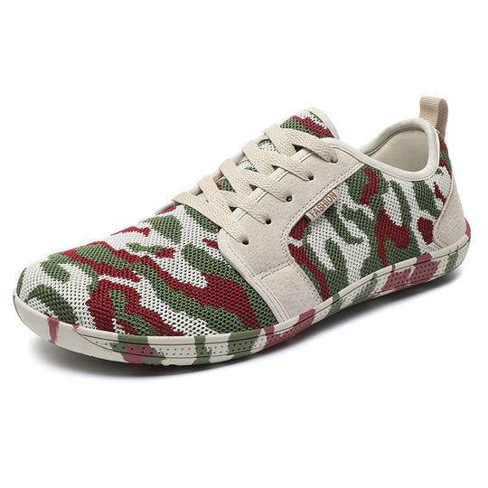 Damen Sportliche Sneaker mit taktischem Camouflage-Design und atmungsaktivem Mesh-Obermaterial EB