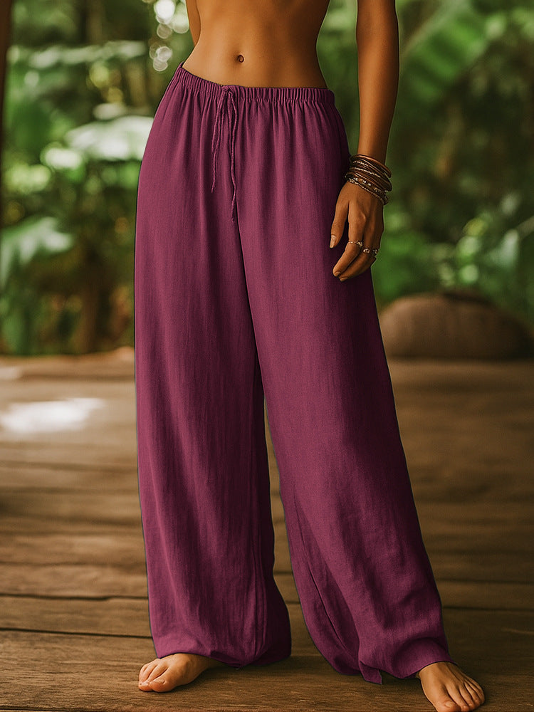 Damen Weite Leinenhose EB