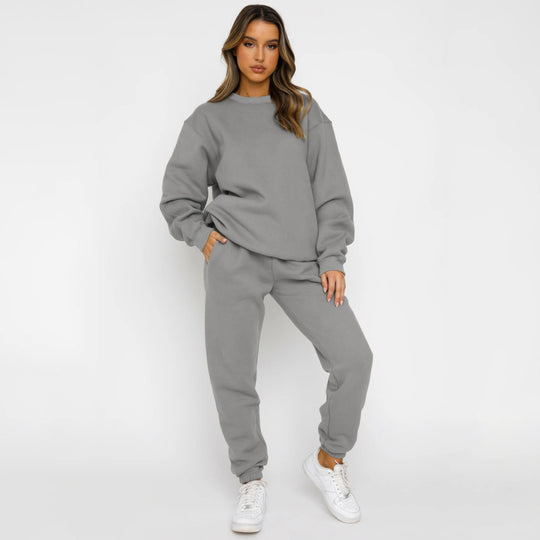 Damen Sportlicher Fleece Sweatanzug EB