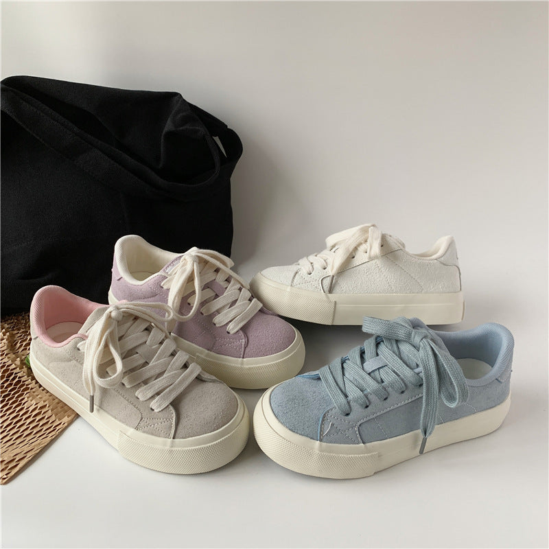 Damen Bequeme Sneaker mit weichem Wildleder-Obermaterial und atmungsaktivem Innenfutter EB