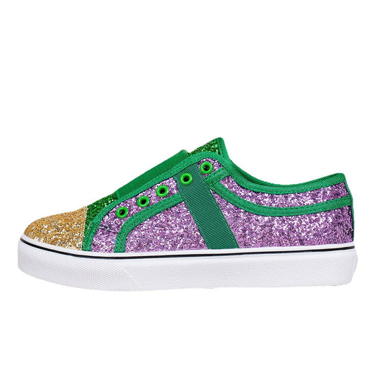 Damen Glitzernde Sneakers mit elastischem Einschlupf EB