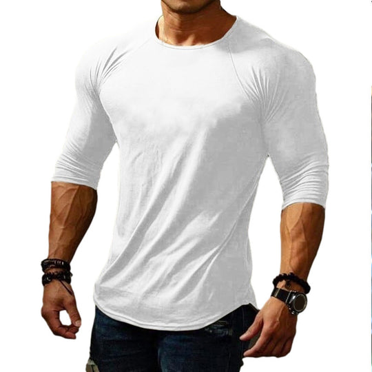 Herren körperbetontes Langarm-T-Shirt mit elastischem Tragekomfort EB
