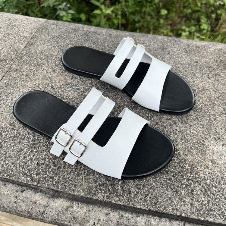 Damen Komfortable Doppelschnallen-Sandalen EB