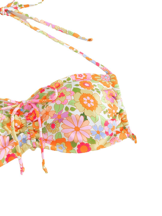 Damen Bandeau-Bikini mit verspieltem Blumendesign EB