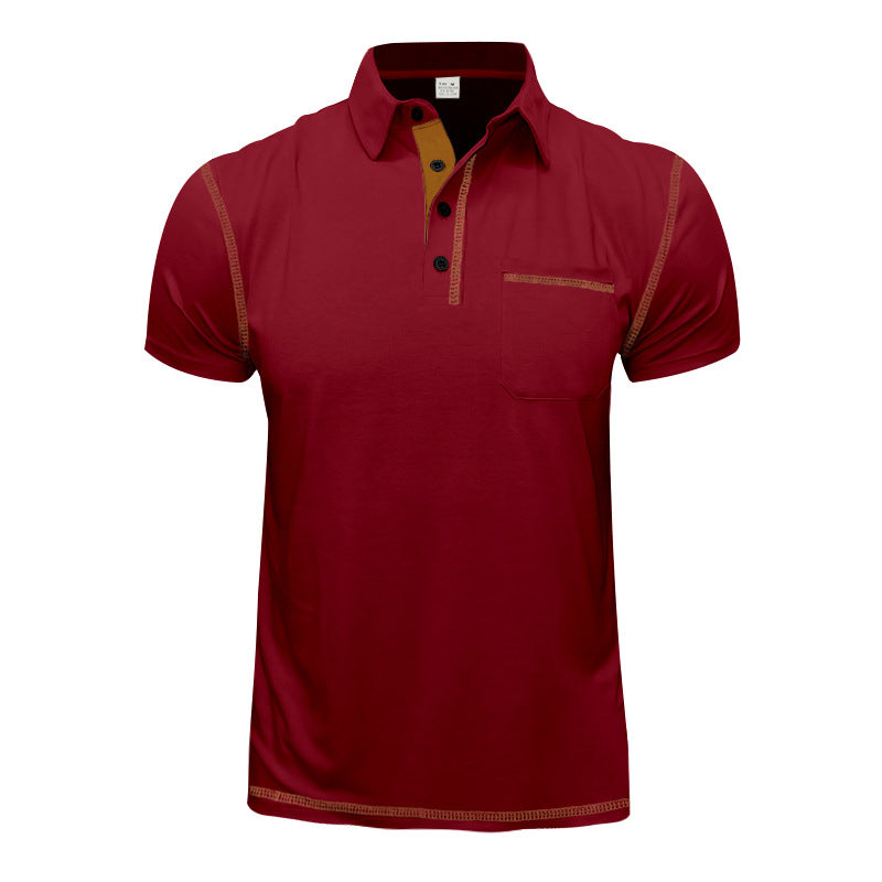 Herren Poloshirt mit modernem Kragen und praktischen Knopfdetails EB