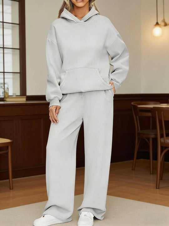 Damen nan kuscheliges Oversize Hoodie und weite Jogginghose Set EB