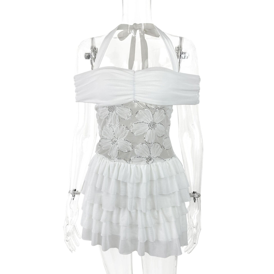 Damen Sommerliches Minikleid mit romantischen Rüschendetails EB