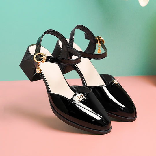 Damen Slingpumps mit elegantem Riemen und komfortablem Blockabsatz EB
