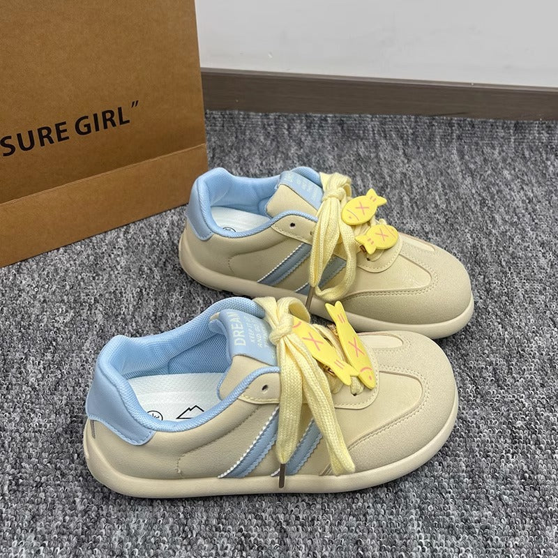 Damen Sportliche Sneaker mit einzigartigem Tiermotiv und elastischer Schnürung EB
