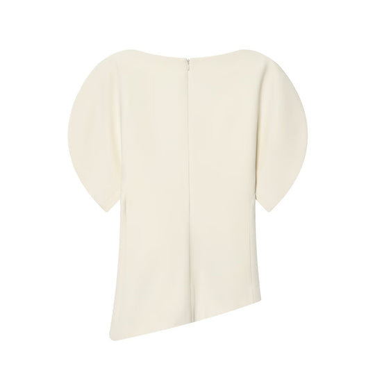 Damen elegantes Oberteil mit innovativen Ballonärmeln und seidigem Finish EB