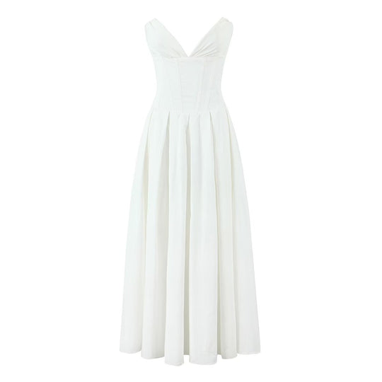 Damen Abendkleid mit herzförmigem Ausschnitt und fließendem Rock EB