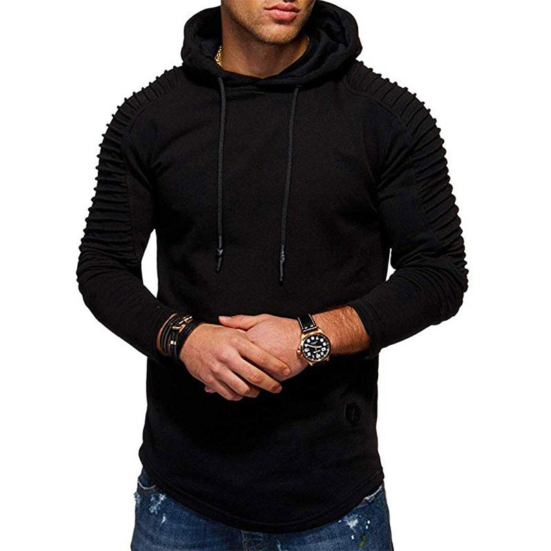 Herren modernes Kapuzenshirt mit strukturierten Ärmeln und trendigem Design EB