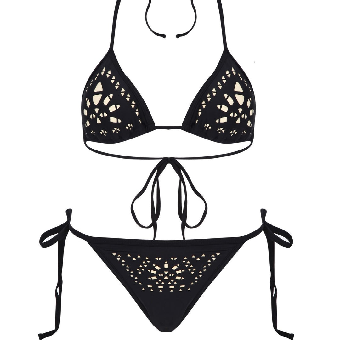 Damen Bikini-Set mit eleganten Cut-Out-Details und verstellbaren Bändern EB