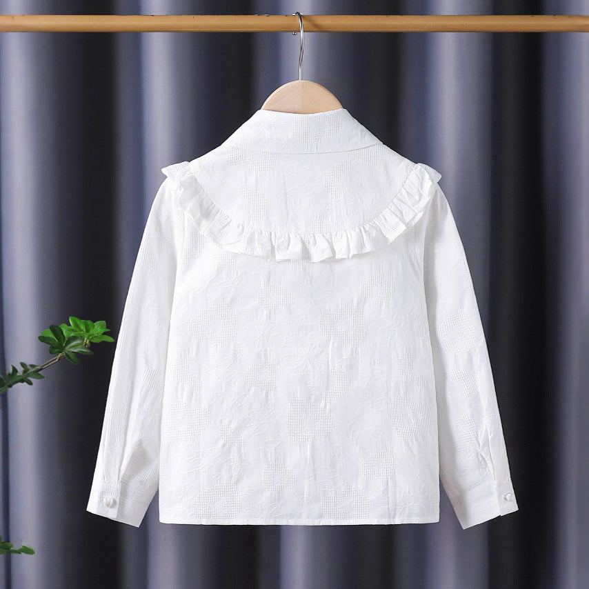 Mädchen Hemdbluse mit verspielten Rüschen EB