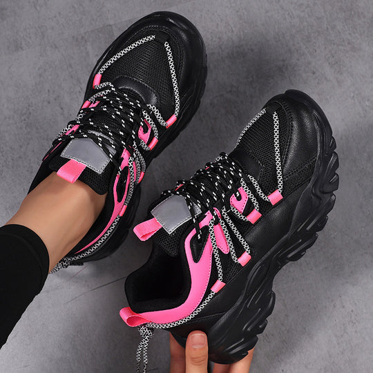 Damen Sportliche Chunky Sneaker mit atmungsaktivem Netzobermaterial EB