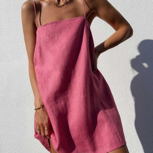 Damen lässiges Trägerkleid aus leichtem Material EB