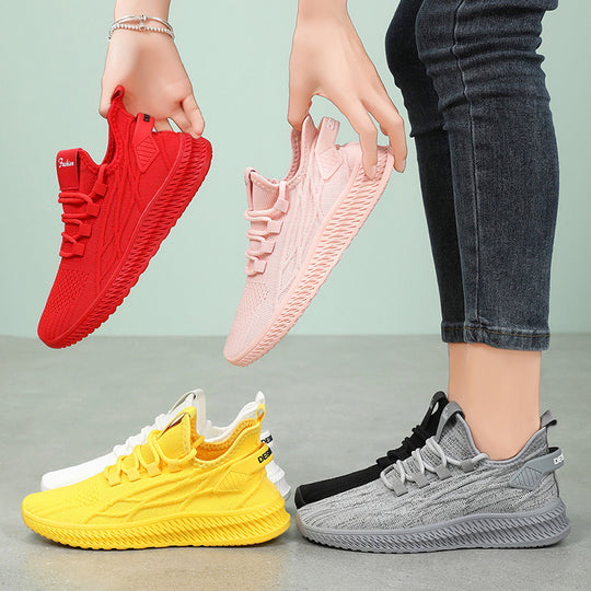 Damen Atmungsaktive Sport-Sneaker mit elastischem Obermaterial und dämpfender Sohle EB