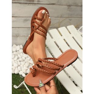 Damen Riemchen-Sandalen mit dekorativem Glitzer-Akzent EB
