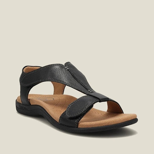 Damen Bequeme Riemchen-Sandalen mit anatomischem Fußbett und atmungsaktiver Obermaterialstruktur EB