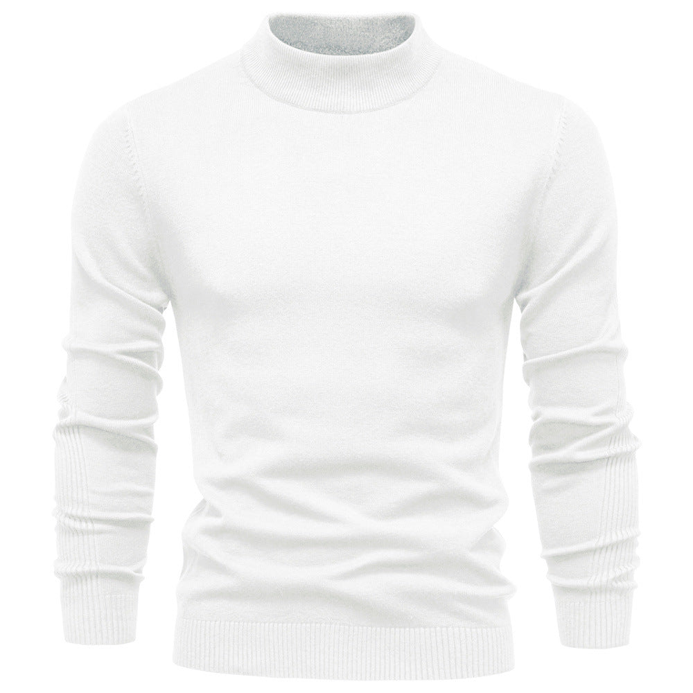Herren Rollkragenpullover aus weichem Strickmaterial mit feiner Rippstruktur EB