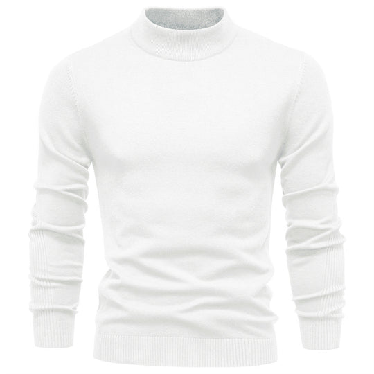 Herren Rollkragenpullover aus weichem Strickmaterial mit feiner Rippstruktur EB