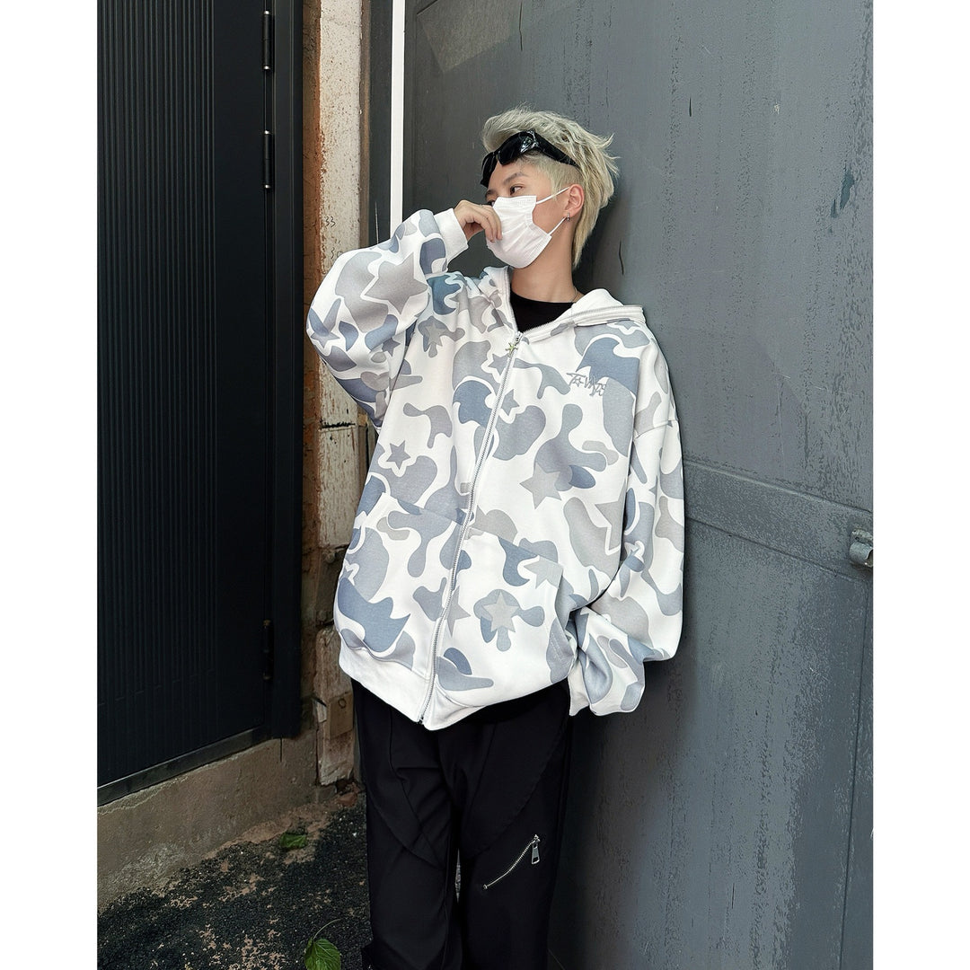 Damen Kapuzenpullover mit einzigartigem Camouflage-Design und aufwendiger Stickerei EB