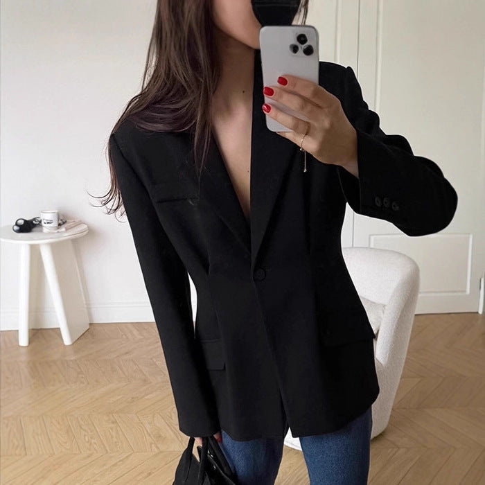 Damen Blazer mit betontem Schnitt und Taschen EB