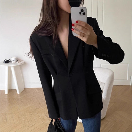 Damen Blazer mit betontem Schnitt und Taschen EB