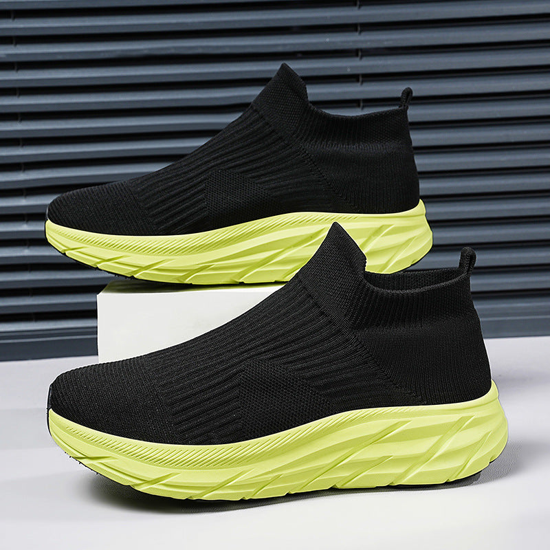Unisex nahtloser Strick-Sock-Sneaker mit hohem Plateausohle Profil und gepolstertem Komfortfußbett EB