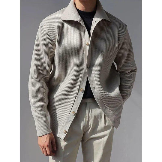 Herren Strukturierte Button-Down-Jacke EB