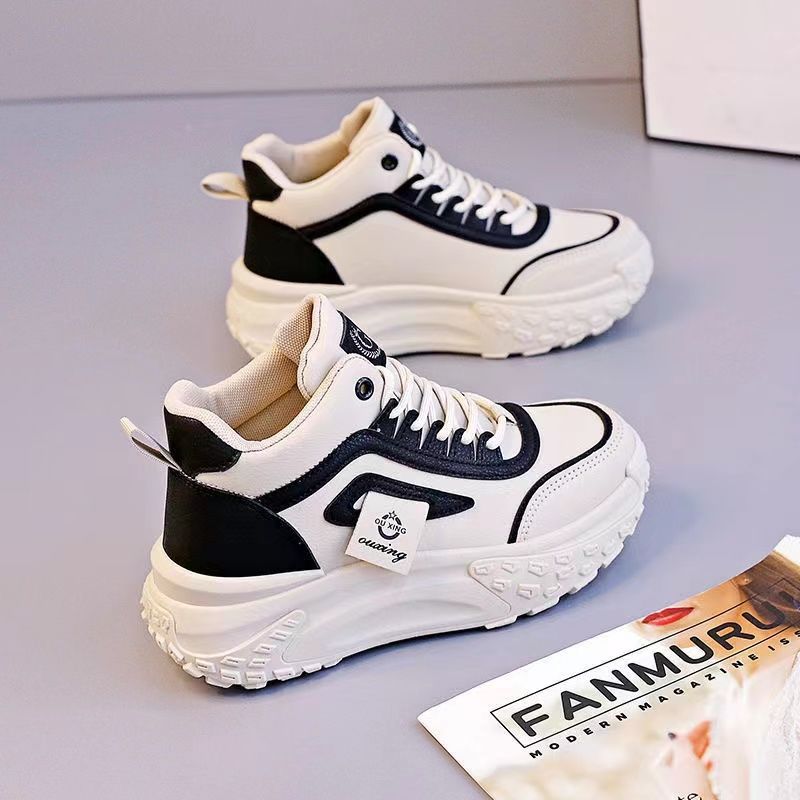 Damen modische High-Top Sneakers mit stoßdämpfender Sohle EB