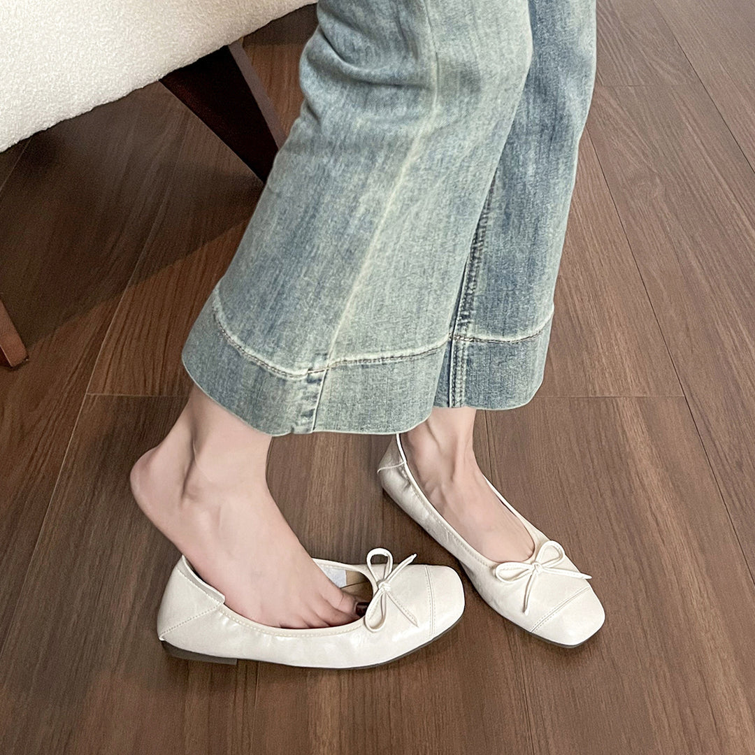 Damen Ballerinas mit zartem Schleifendetail und komfortablem Innenfutter EB